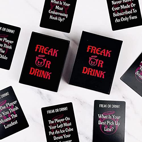 Freak Or Drink Drinking Card Games - The Naughtiest Group Adult Drinking Game For You, Your Partner & Friends | Perfect for Parties, Pre Drinks, Uni Students