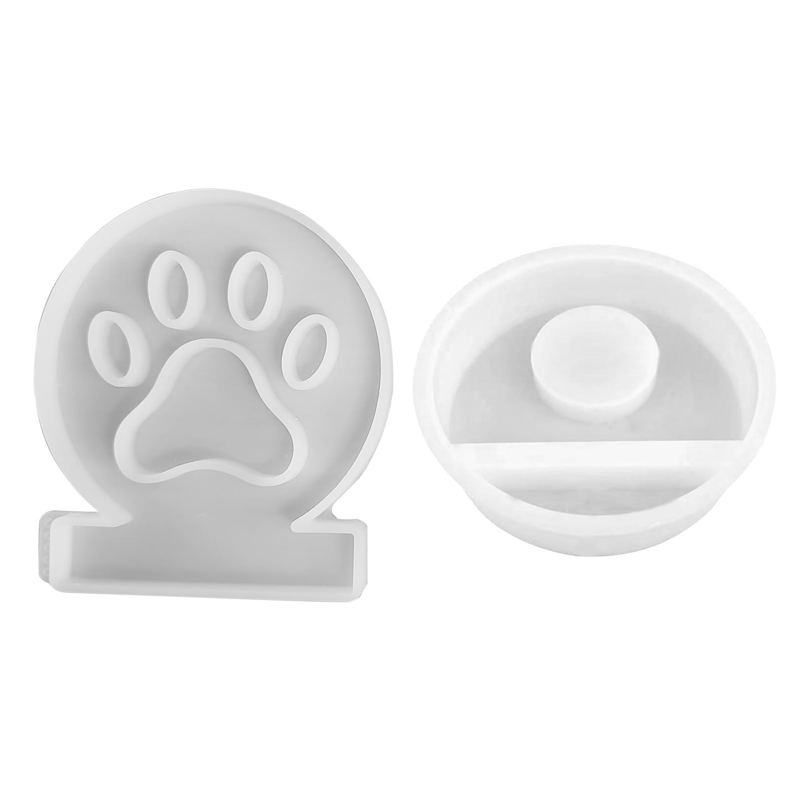 jojnsha Silicone Moulds Dogs Paw Candle Holder Resins Molds Concrete Castings Mould Candlesticks Resins Molds for Candle