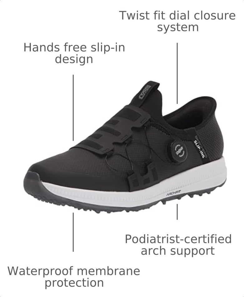 Image of Skechers Men's Go Golf Elite 5 Arch Fit Waterproof Slip in Golf Shoe