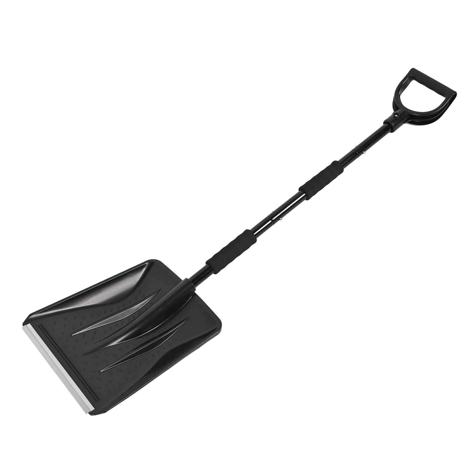 Car Snow Shovel Extendable Detachable Rotatable 3 in 1 Stainless Steel Car Snow Removal Shovel for Outdoor Emergency Winter Travel Vehicle Snow Cleaner Durable ABS Metal Tool (Black)