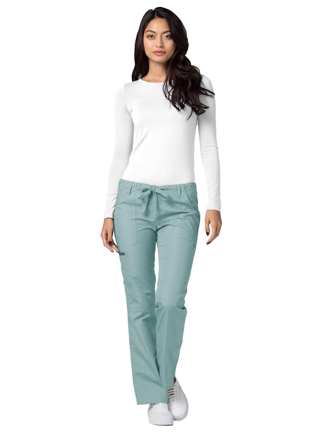 Adar Universal Divise Sanitarie Donna - Pantaloni a Gamba Dritta con Cordoncino per Camice