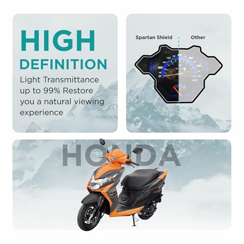 Image of Spartan Shield Digital Meter Screen Guard For HONDA DIO STANDARD BS6 || 9H TFT Instrument Cluster Protector || Anti Scratch || Bike Display Speedometer Console Accessory [Not Tempered Glass]