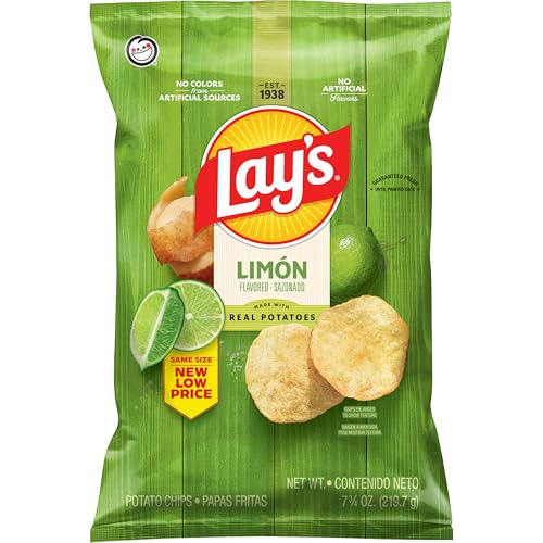 Lay's Potato Chips, Limon Flavored Snacks, 7.75oz Bag