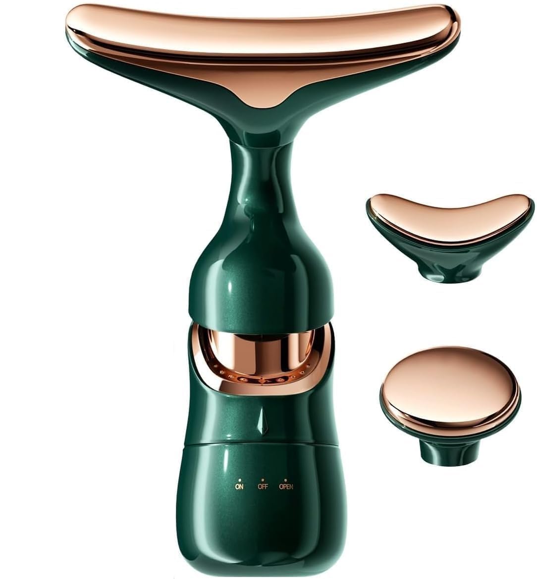EXIFYLL 3 in 1 Anti Wrinkles Face Neck Eyes Massager,Vibration Facial Massager for Skin Care,Face Sculpting Tool Multifunctional Neck Face Massager Beauty Device