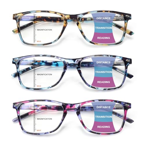 Sumkyle Progressive Multifocus Reading Glasses for Women Blue Light Block