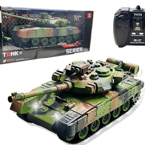 Carrinho Tanque de Guerra Controle Remoto Recarregável R/C Cor Verde