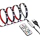 AMIR LED Streifen, 2.5M 75LEDs LED Strip 5050 RGB Lichterkette, LED Lichtband mit Fernbedienung, 18 Farbwechsel, 21 Modi, Fernseher Beleuchtung für TV-Bildschirm, Haus, Weihnachten, Party usw