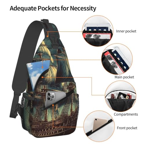 Mochila Small Sling para Senderismo Unisex Negra miniatura 4