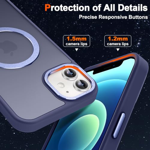 Lufanbis Magnetic for iPhone 12/12 Pro Case with Ring Stand, Blue - image 6