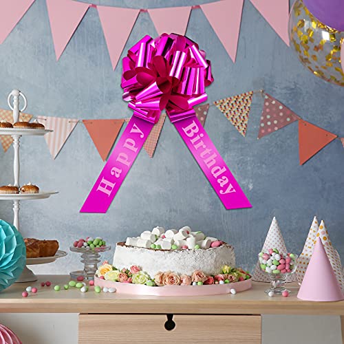 image for WILLBOND Happy Birthday Car Bow Big Car Ribbon Bow Large Gift Wrapping