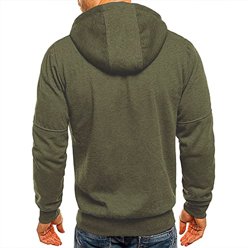 Men's Fashion Hoodies & Sweatshirts,Mens Hooded Sweatshirt Cute Hoodies For Men Quarter Zip Pullover Men's Casual Camouflage Sports Sweatshirt Long Sleeve Zipper Hooded Jacket (1-Gn,4X-L) #TOP3