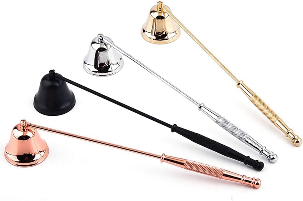Tnyvm Gold Metal Candle Snuffer Wick Snuffer with Long Handle Candlesnuffers Candle Sleeves Accessories, Candlesnuffers