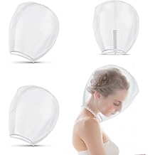 Flutesan 3 Pcs Makeup Protector Hood Protects Hair & Make up Chiffon, White