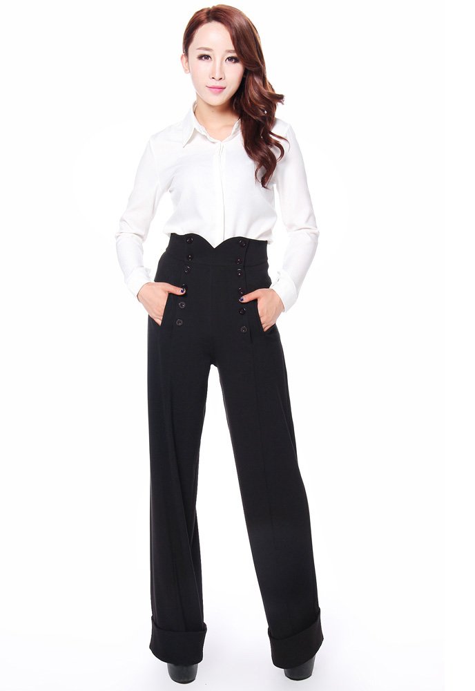 CHIC STAR Womens 1940s Style Pants