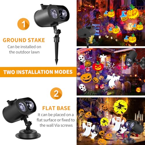 Bluehresy PROJECTOR LIGHTS 01 Halloween Christmas Projector Lights Outdoor, 15 Colors Ocean Wave And 12 Slides Patterns Halloween Christmas Decorations Holiday Projectors Led Waterproof Lights thumb #2