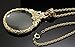 WaMLFac Unique Vintage Ornate Elegant Long Chain Magnifying Glass Pendant Necklaces Multi Style and Color