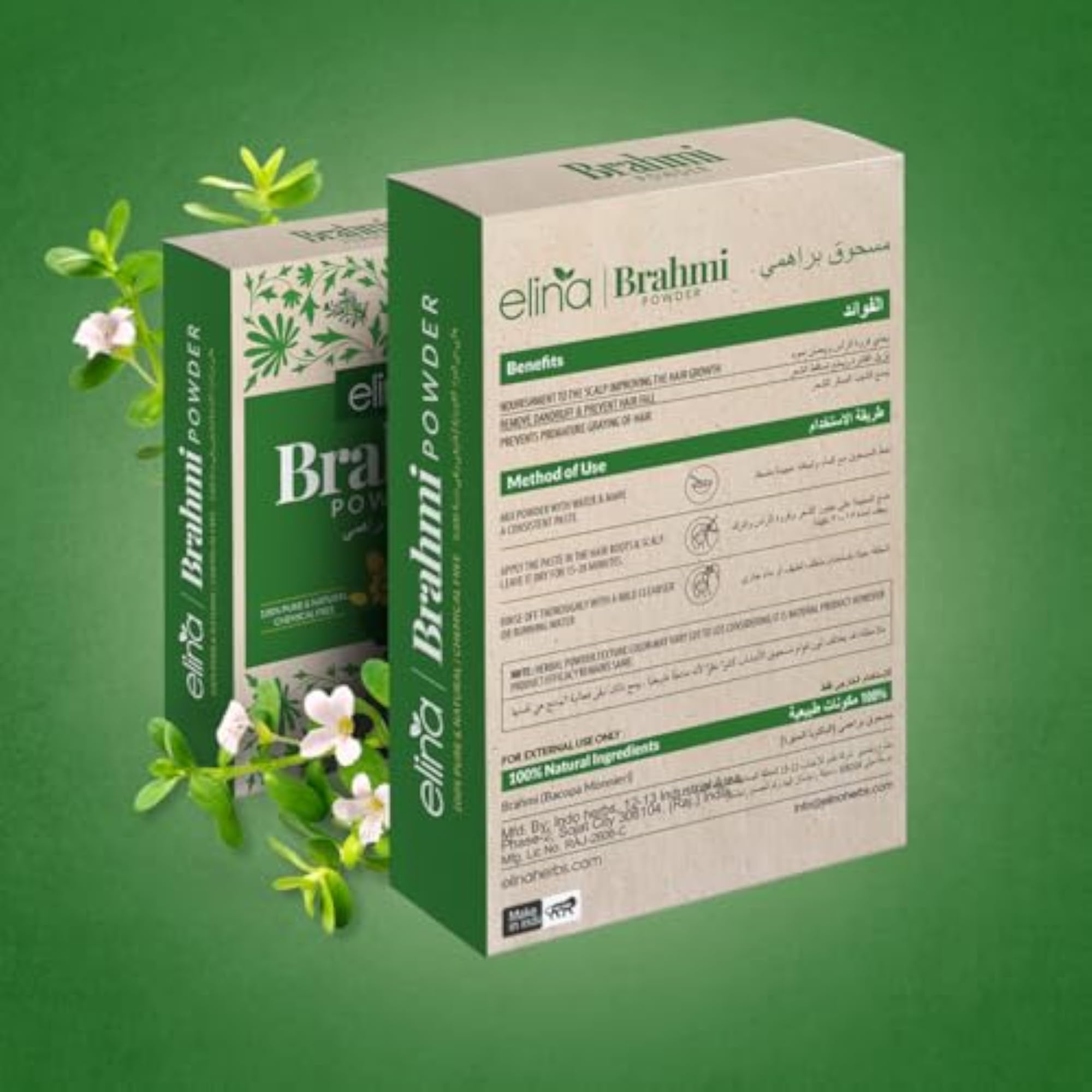 Elina Organic Brahmi Powder for Hair