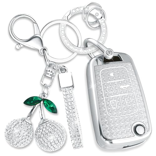 Funda para llavero Chevrolet y Buick carcasa de TPU brillante con colgante