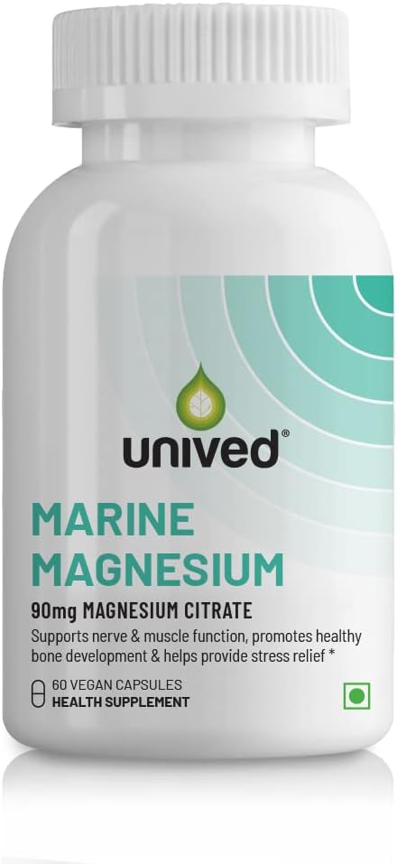 Marine Magnesium, Natural Aquamin Magnesium from Sea Water, Supports Enzyme Function & Energy Production, 60 Vegan Capsules