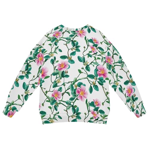 JUNZAN Beauty Portulaca Grandiflora White Kids Girls Hooded Sweatshirt Long Sleeve Kids Hoodies Boys Camping 4T2