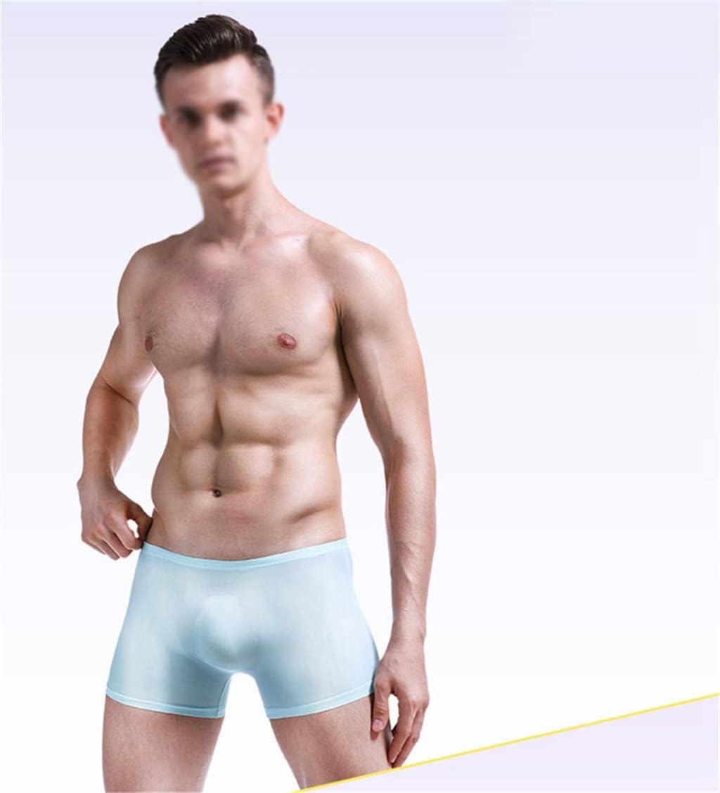 JSEIAJB 4 pieces/batch of men's sexy underwear ice panties seamless transparent shorts