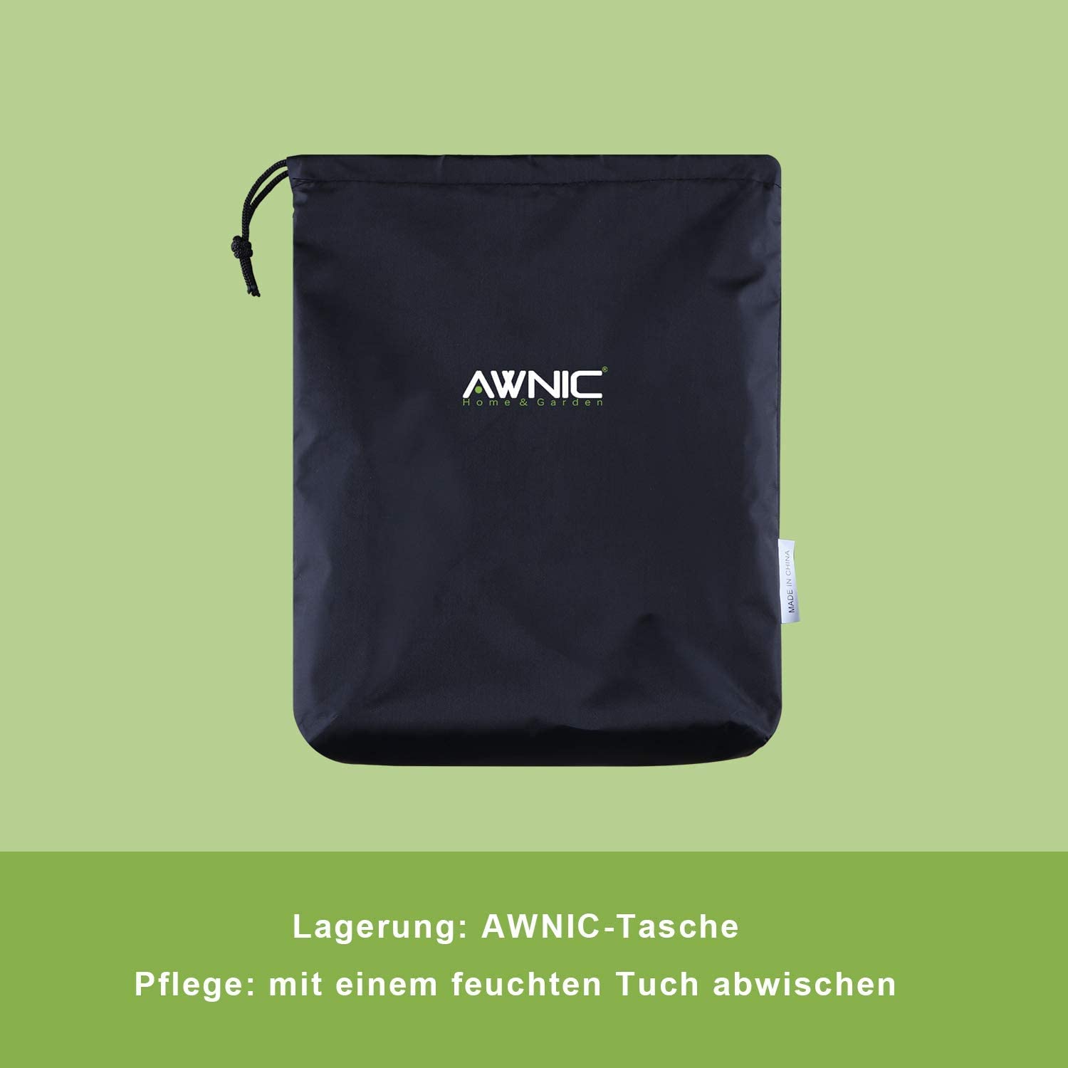 Awnic Bâche de Protection pour balancelle hollywoodienne 3 Places étanche et résistante aux intempéries pour terrasse avec Cordon de Serrage 420D 210 x 125 x 170 cm
