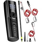 Kaedear(カエディア) バイク 空気入れ 車 エアコンプレッサー DC12V シガーソケット 接続 エアーポンプ 電動空気入れ SAEコネクター 米式/英式/ボール/浮き輪 全バルブ対応 オートバイ/自動車/自転車/ボール/浮輪 小型でハイパワー モバイルコンプレッサー KDR-AP12