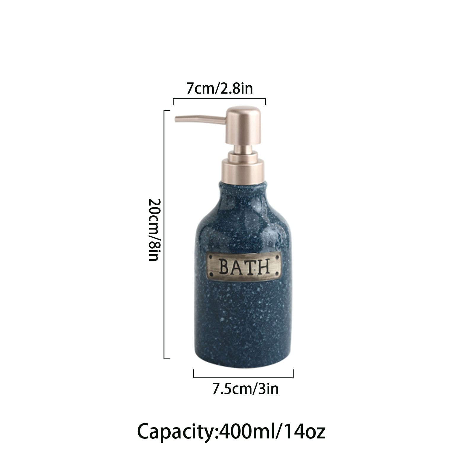 Ceramiczny dozownik mydła 400ml 14oz pompka do balsamu z możliwością wielokrotnego napełniania do blatu kuchennego w łazience