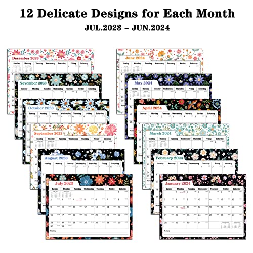 Small Desk Calendar 2023-2024, Monthly Desktop Calendar, Jul. 2023 - Jun. 2024, 9.8" X 7", Standing Flip Calendar With To Do List Page, Your Personal Daily Planner Calendar For Home Office Desk #TOP3