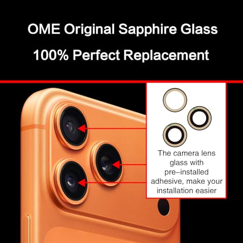 image for 2PCS ASDAWN Back Rear Camera Lens Glass Replacement for iPhone 17 Pro 
