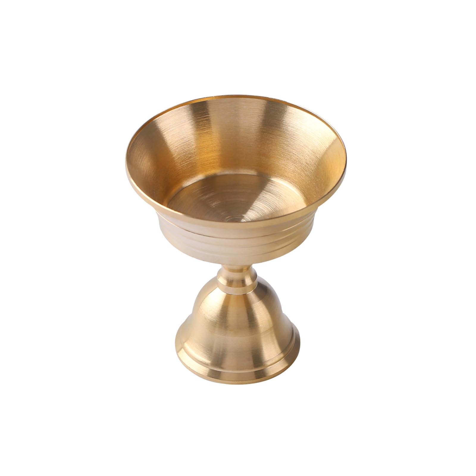 Uqezagpa Golden Brass Candlestick For Buddhist Temples Butter Lamp Holder Tealight Stand For Altars Decors Candleholder