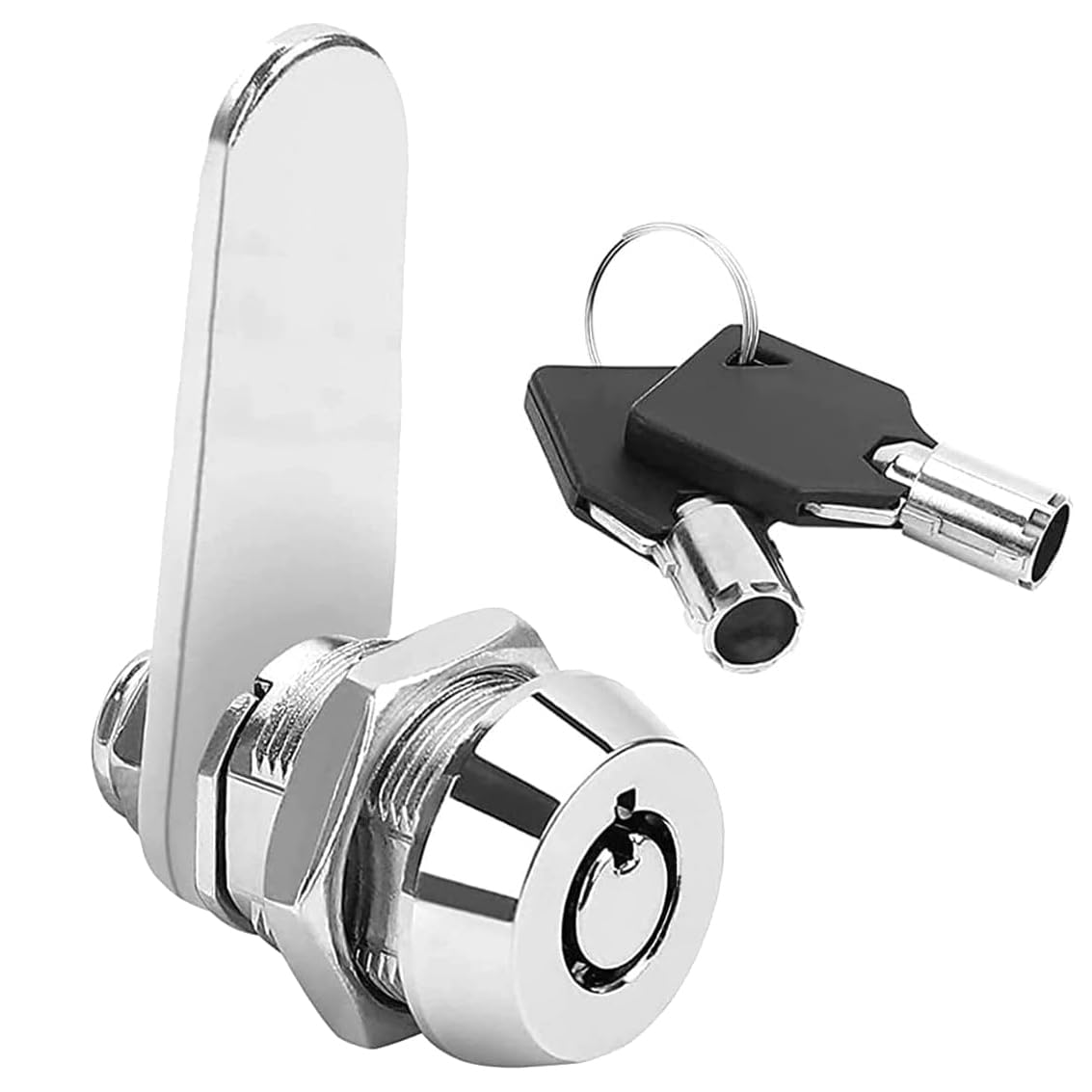 Cerradura tubular de rosca de 20 mm, cerradura de cilindro para buzón, armario, buzón con llaves iguales (1, 20 mm)