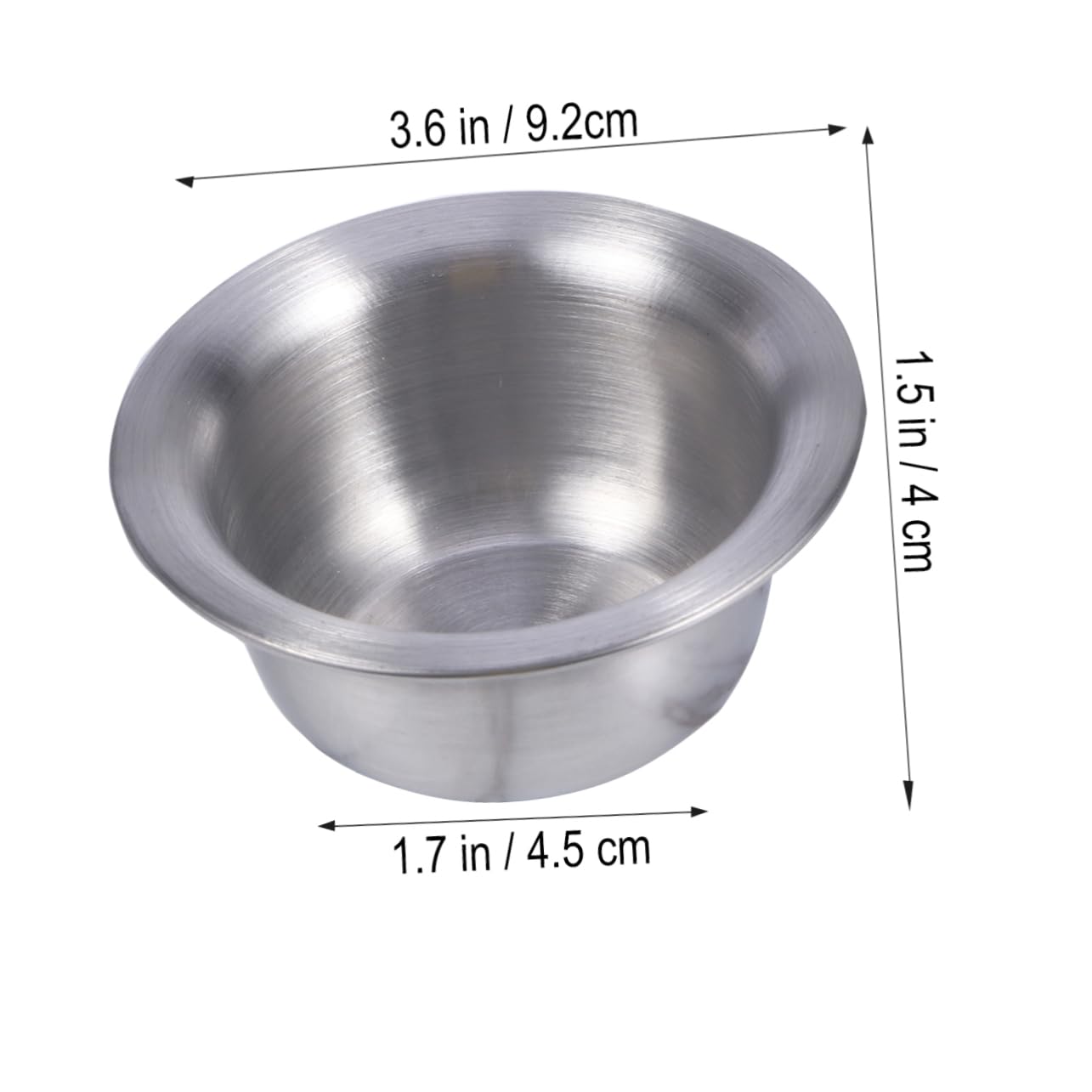 minkissy Shaving Stand Bowl Brush Holder Men's Razor Brush Stand Stainless Steel Silver Organized Shaving