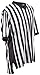 Adams USA Smitty Performance Interlocking Elite Side Panel V-Neck Referee Shirt (Black/White, Medium)