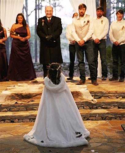 Flower Girl Winter Hooded Cloak Winter Wedding Cap for Kids Party Cape Cristmas Wraps3