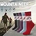 EBMORE Womens Wool Socks Thermal Hiking Winter Boot Warm Thick Cozy Crew Comfy Work Socks for Ladies 5 Pairs（Deer）