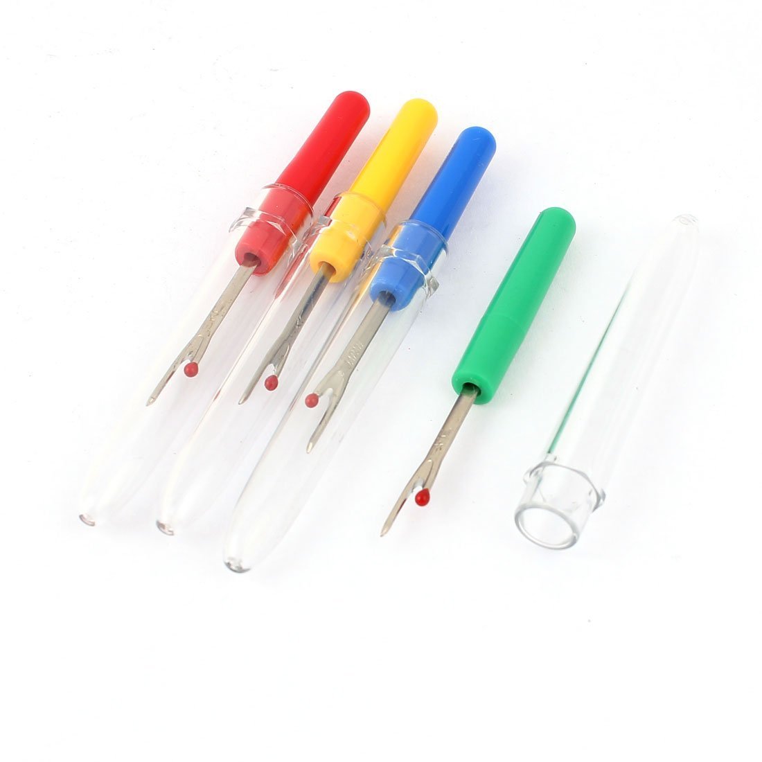 Gemsy Seam Ripper Tool Set Piece Sewing Accessories Kit for Stitch Removal | Thread Cutting | Ideal for Sewing, Tailoring, DIY Projects | Stainless Steel Blades with Comfort Grip Handles Set of 4 1
