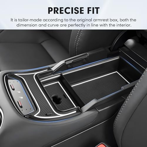 Autorder 2PCS Center Console Organizer for 2021-2024 Toyota Venza Accessories Armrest Storage Box Secondary Insert Tray Center Console Armrest Tray with Nonslip Mats by Autorder - Used condition - Image 7