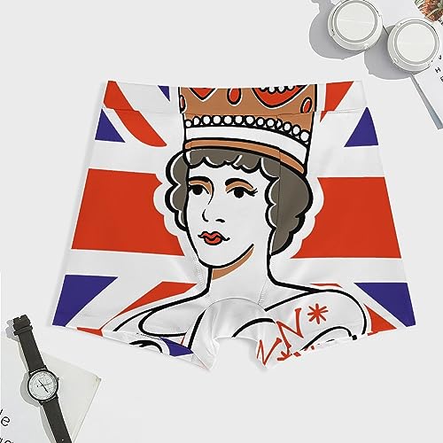 Queen of The UK Men's Underwear Soft Boxer Briefs High Waist Stretch Trunks Panty3