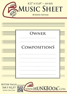Music Sheet (CMUSA-400 pages): A4 Sheet