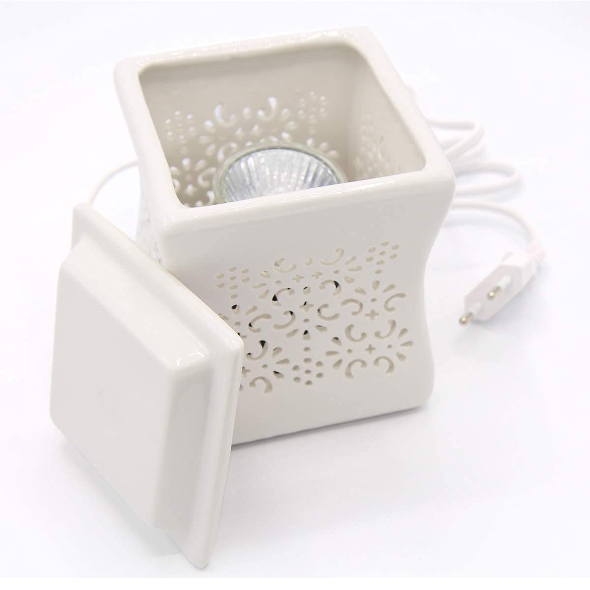CANDLE LITE électrique de Parfum Lampe avec lumière, Nata, Blanc, 10 x 10 x 12 cm