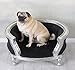 Hundebett Barock Katzenbett Hundesofa Schwarz Silber Hund Katze Bett Liege cat700e02 PalazzoExklusiv