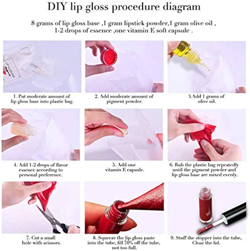 Skynest Lip Gloss Base, Diy Lip Gloss Moisturizing, Non-Sticky, Vegan Lip Makeup Oil(1Pack 50Ml+3 Packs 20Ml) #TOP6