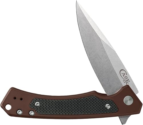 Case xx Knives Marilla Frame Lock 25885 Cuchillo de bolsillo S35VN de aluminio marrón