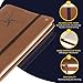 Compass Rose - Real Leather Journal – 6x8.5 Refillable Writing Notebook with Elastic Strap and 200 Lined Pages | Leather Diary for Writing, Journals for Men and Women, Ideal Gift or Planner