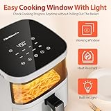 Air Fryer, Beelicious 8-in-1 Smart Compact 4QT Air Fryers, with Viewing Window, Shake Reminder, 450°F Digital Airfryer with Flavor-Lock Tech, Dishwasher-Safe & Nonstick, Fit for 1-3 People, White