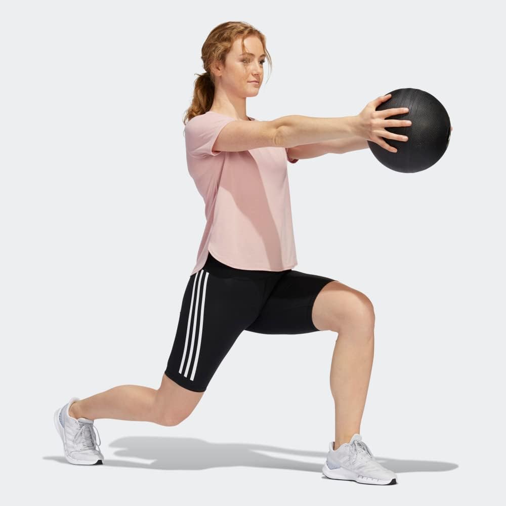 adidas Womens Versatility Training Icon 3-Stripes Bike Short Tights - Image 5