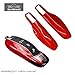 Price comparison product image carmonmon Smart Protectors Keyless Remote Key Cases Shell Car Key Case Platic Cover Case Cover Side Blades for Porsche Cayenne Panamera(Red)