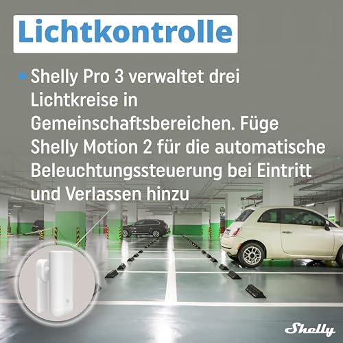 Shelly Pro 3 | WLAN & LAN 3-Kanal 3-Phasen Smart DIN-Schienen Relais Schalter - 48A | Alexa & Google Home | iOS Android App | Hausautomation | Lichtsteuerung | Fernsteuerung motorisiertes Ventil