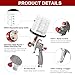 KCNKCN R500 LVLP Air Spray Gun with 650ml Mixing Cup& 10x Disposable Cups, 1.3/1.7/2.0mm Nozzles Paint Gun Sprayer, Automotive Paint Gun for House Painting, Car, Furniture, Fence, Varnish& Top Coat